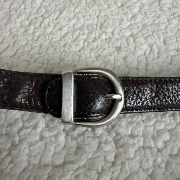 Vintage Eddie Bauer Brown Pebbled Leather Crossbody Purse - Picture 7 of 8